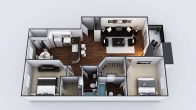 2x2 1042sf Classic 2183 floor plan