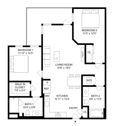 Unit 821 821 floor plan