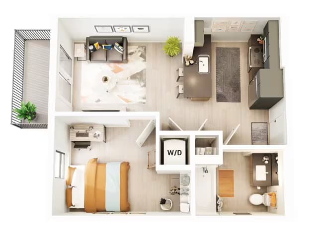 Unit Courtyard View Courtyard View floor plan