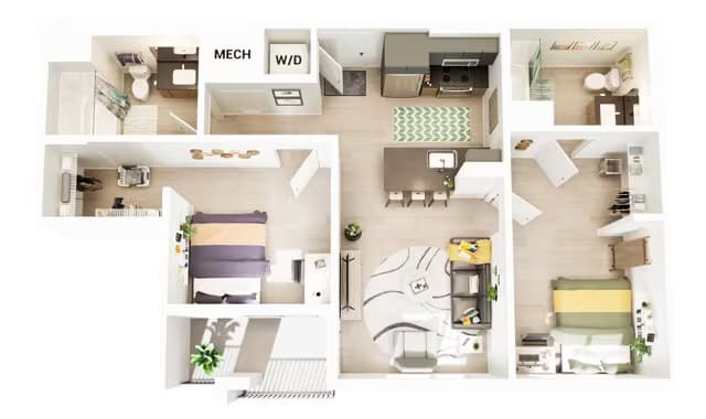 Unit Private Bedroom - Pool View Private Bedroom - Pool View floor plan