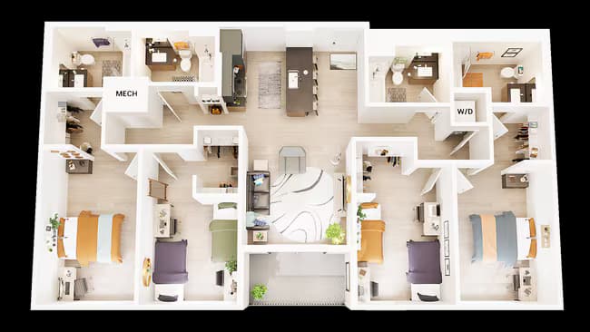 Unit Shared Bedroom Shared Bedroom floor plan