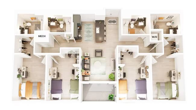 Unit Shared Bedroom Shared Bedroom floor plan