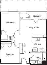 2 x 1 floor plan