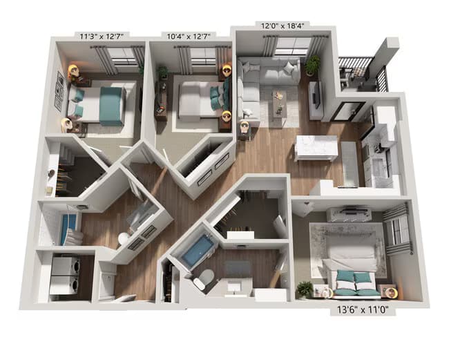 Unit 1402 4120 floor plan