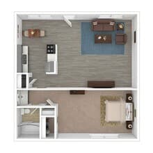 One Bedroom 057 floor plan