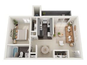 1x1 Reno 1080 floor plan