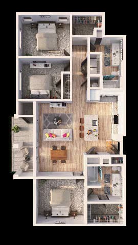 Unit 2100 3100 floor plan