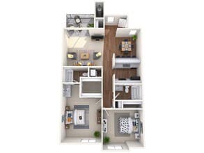 2 Bedroom - 2 Bath 307 floor plan