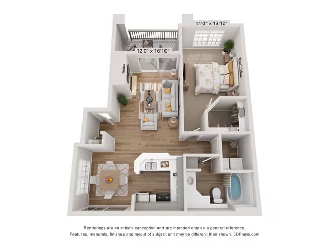 Unit 1004 1090 floor plan