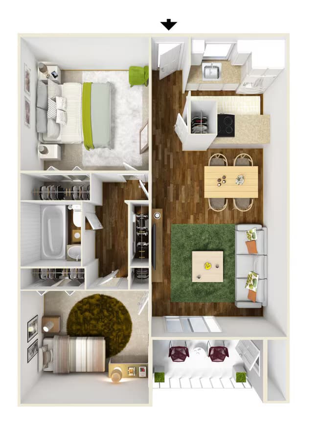 Unit 61-206 61-206 floor plan