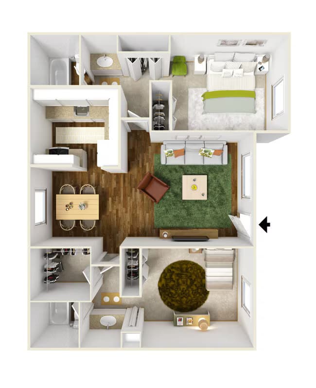 Unit 61-226 61-222 floor plan