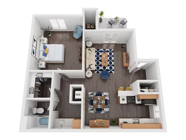 1x1 Reno 125 floor plan