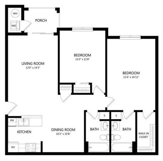 Unit A101 F310 floor plan