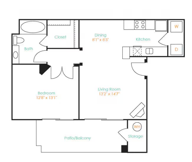 Unit 1215 1824 floor plan