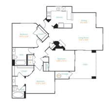 3 Bed 2 Bath 0721 floor plan