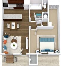 1 Bed Casita 1023 floor plan