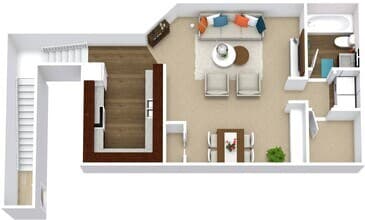 Studio Loft w/ Garage 1110 floor plan