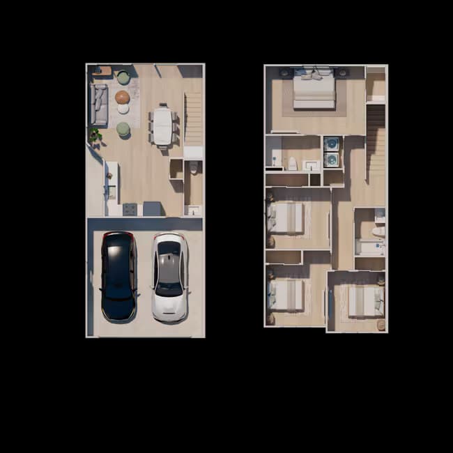 4 bed 2.5 bath 52 floor plan
