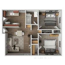 Two-Bedroom 4702-5AC floor plan