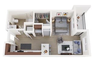 0 Bedroom 1 Bathroom 415 floor plan