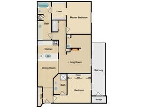 2x2 Den Classic 216 floor plan