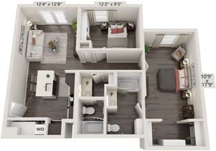 2 Bedrooms H204 floor plan