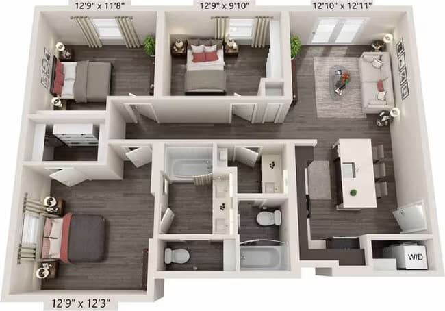 Unit B101 B101 floor plan