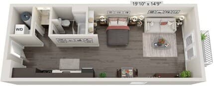 Studio E311 floor plan