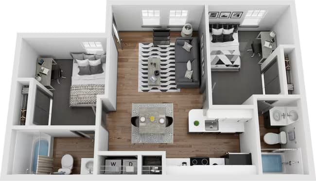 2x2 S Private floor plan