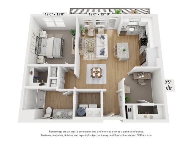 Unit 6103 7108 floor plan
