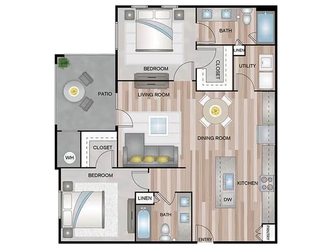 Unit AUCMQE 3084 floor plan