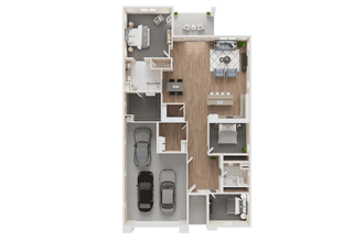 3 BED, 2 BATH - 2216 SF 1621 floor plan