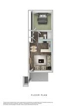 One Bedroom One Bath 141 floor plan