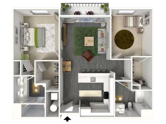 2X2 - MONROE 319 floor plan