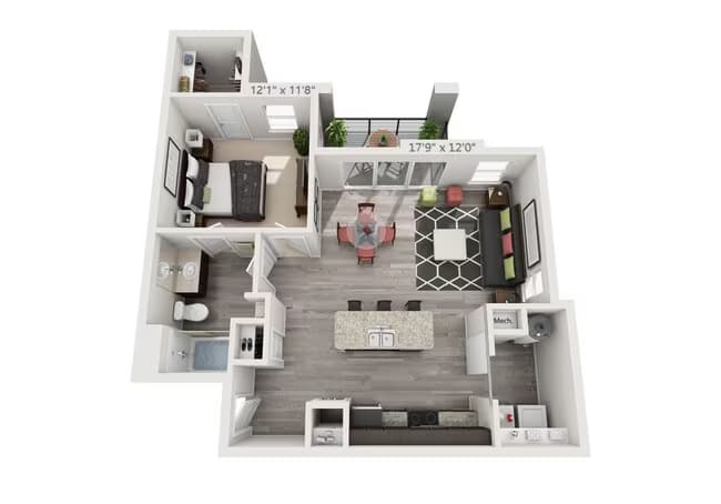1x1 3113 floor plan