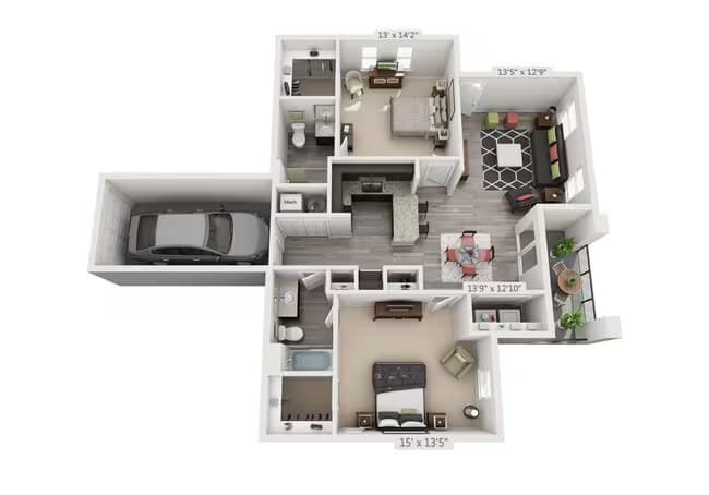 2x2 Garage 1014 floor plan