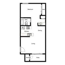 1X1-640 0160 floor plan
