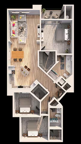 Unit 2047 3130 floor plan