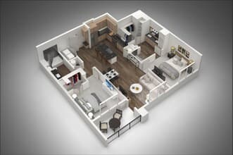 2 Bed/2 Bath 3148 floor plan