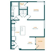 2 Bed/2 Bath 1112 floor plan