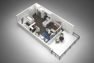 Studio 1225 floor plan
