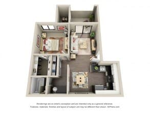1 Bedroom Apartment Near ASU Tempe 1003 floor plan