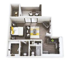 Studio Apartment Near ASU Tempe 3022 floor plan