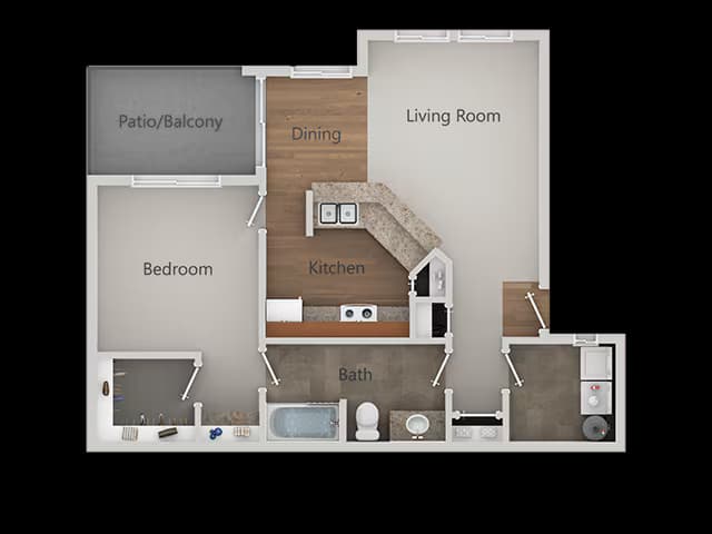1X1 2020 floor plan