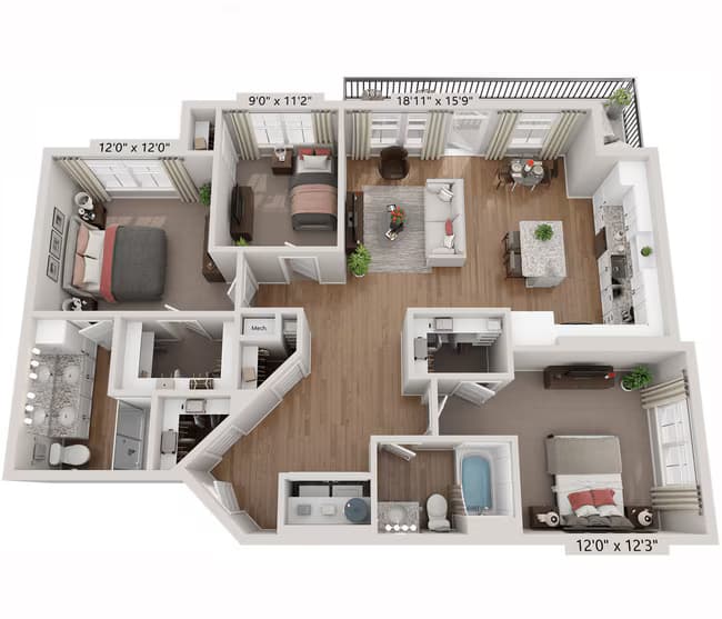 Unit 2056 2056 floor plan