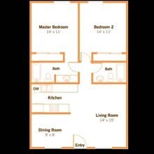 2 x 2 Windley 41-219 floor plan