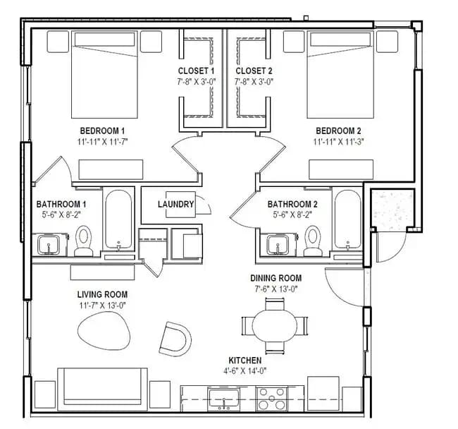 B1 2106 floor plan