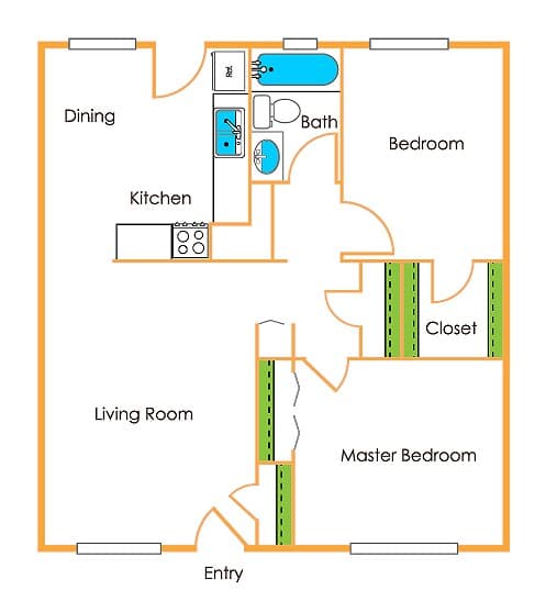 Unit U-46 U-32 floor plan