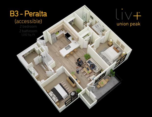Unit 1-1243 1-1243 floor plan