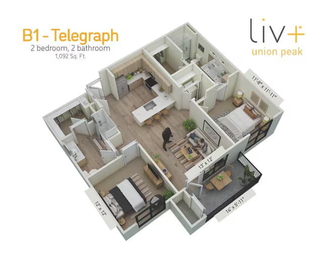 Unit 1-1303 1-1303 floor plan